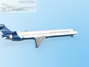 falcon3d md 80 air charter intl 3D Model