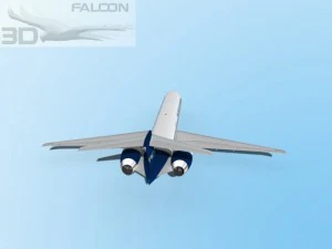 falcon3d md 80 air charter intl 3D Model