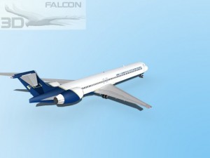 falcon3d md 80 air charter intl 3D Model