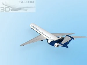 falcon3d md 80 air charter intl 3D Model