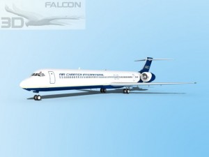 falcon3d md 80 air charter intl 3D Model