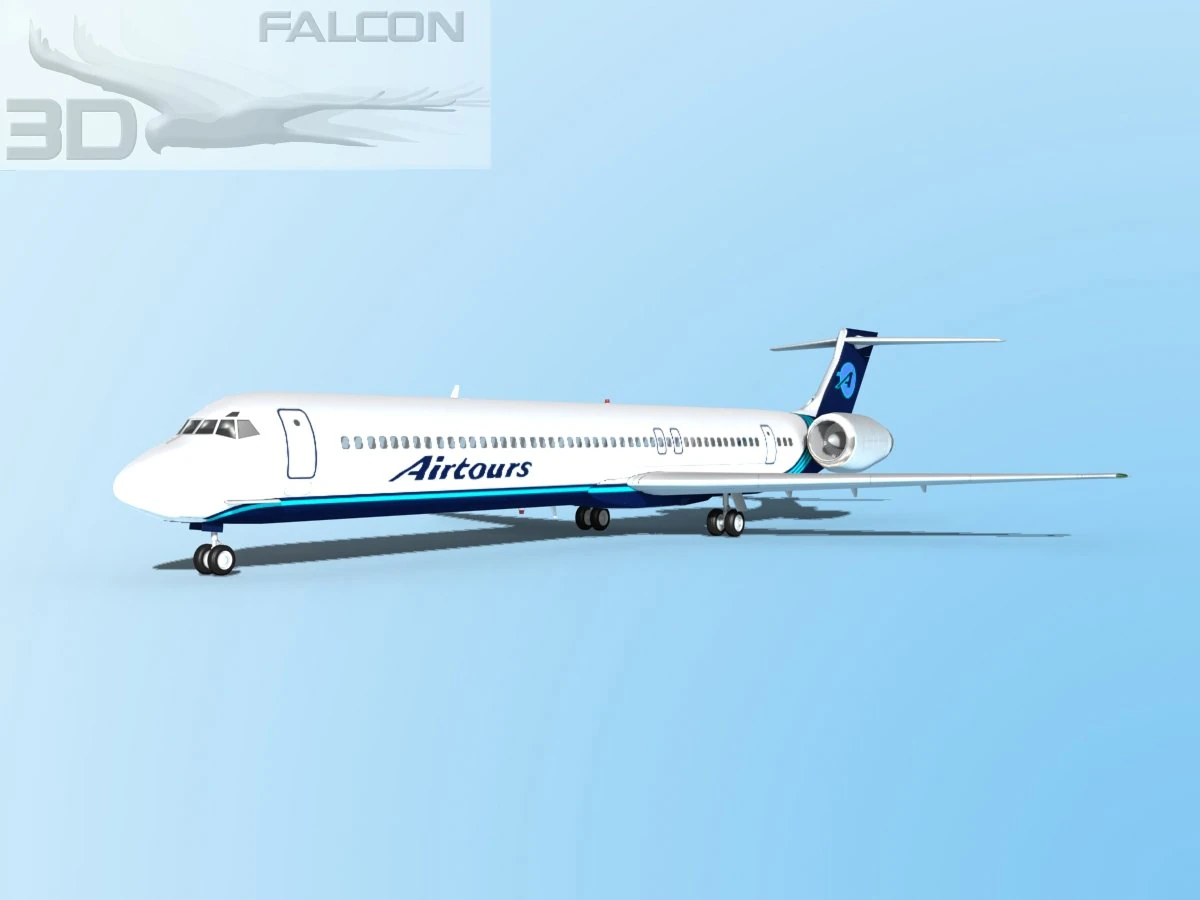 falcon3d md 80 air tours 3D Model .c4d .max .obj .3ds .fbx .stl .blend 