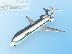 falcon3d md 80 alitalia 3Dモデル