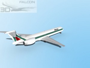 falcon3d md 80 alitalia 3D Model