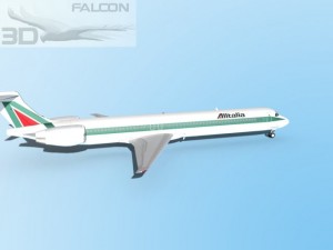 falcon3d md 80 alitalia 3D Model