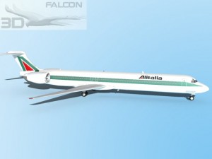 falcon3d md 80 alitalia 3D Model