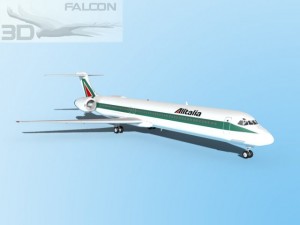 falcon3d md 80 alitalia 3D Model