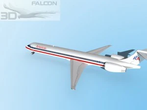 falcon3d md 80 american airlines 3D Model