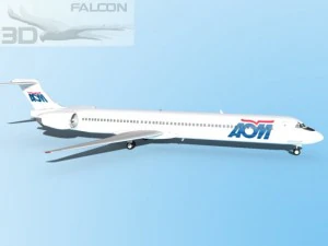 falcon3d md 80 aom airlines 3D Model