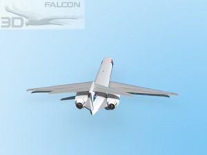 falcon3d md 80 aom airlines 3D 模型