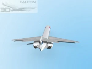 falcon3d md 80 aom airlines 3D Model