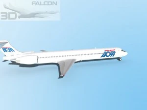 falcon3d md 80 aom airlines 3D Model