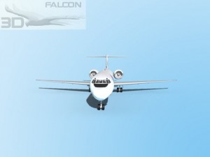 falcon3d md 80 aom airlines 3D 模型