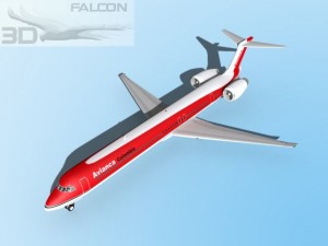 falcon3d md 80 avianca 3D Model