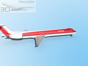 falcon3d md 80 avianca 3D Model