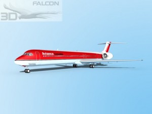 falcon3d md 80 avianca 3D Model