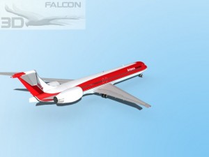 falcon3d md 80 avianca 3D Model