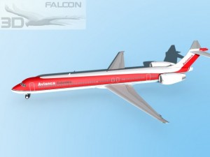 falcon3d md 80 avianca 3D Model