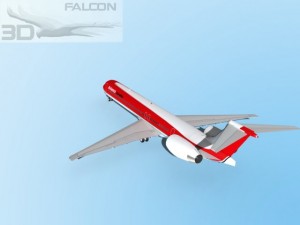 falcon3d md 80 avianca 3D Model