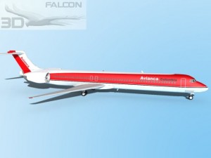 falcon3d md 80 avianca 3D Model