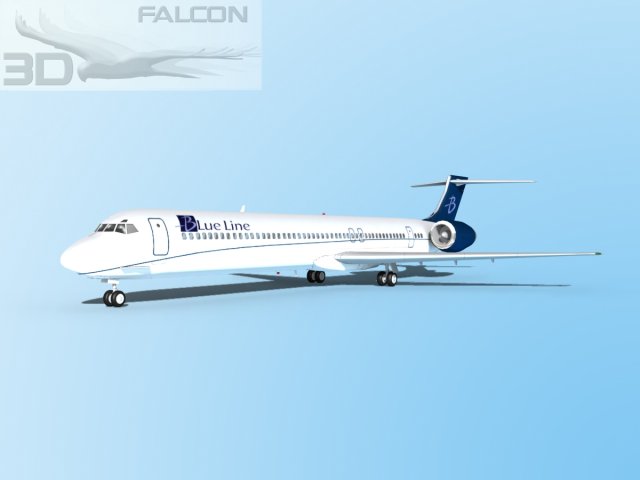 falcon3d md 80 blue line 3D Model .c4d .max .obj .3ds .fbx .stl .blend 