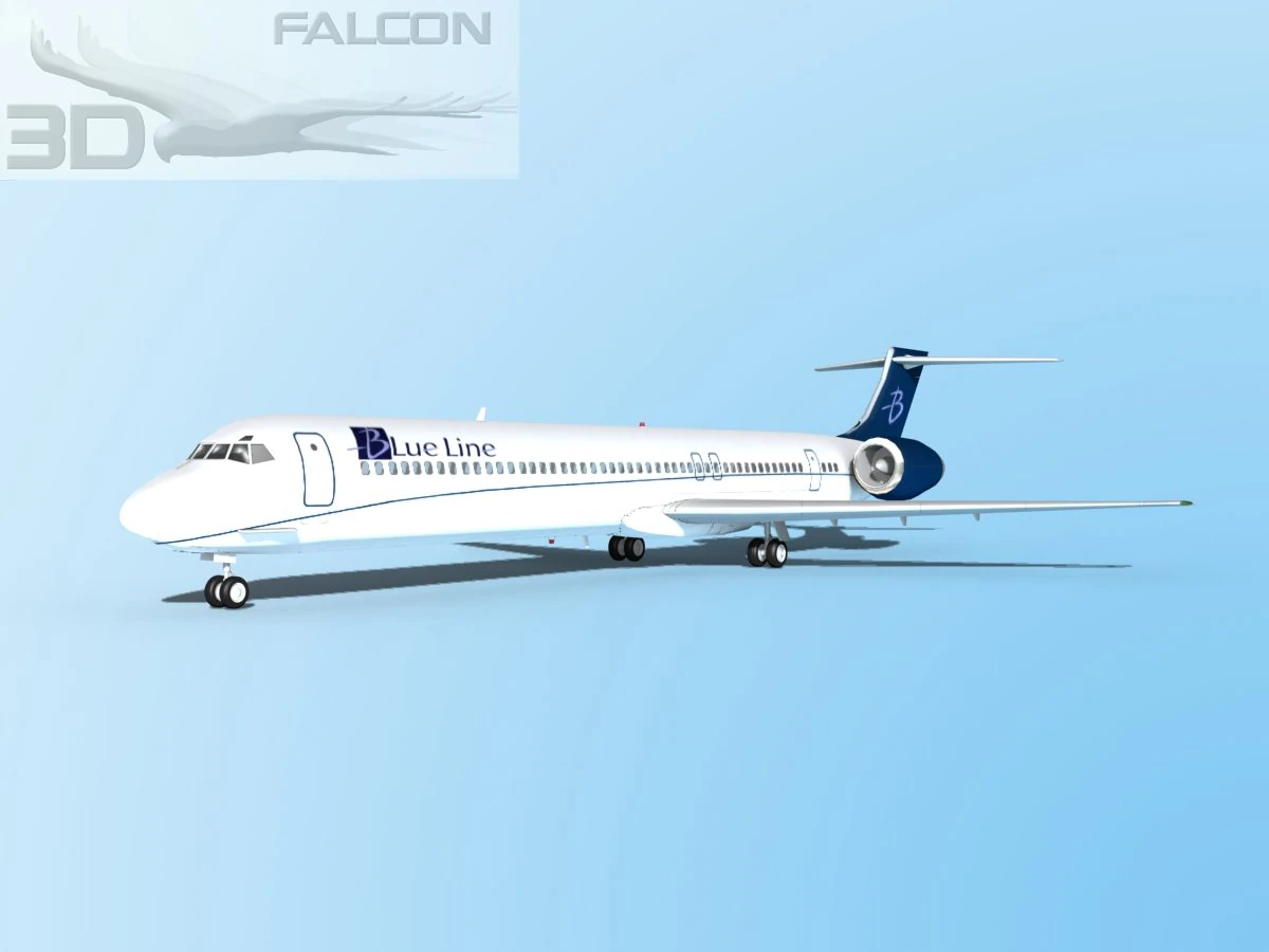 falcon3d md 80 blue line 3D Model .c4d .max .obj .3ds .fbx .stl .blend