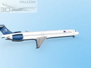 falcon3d md 80 blue line 3D Model