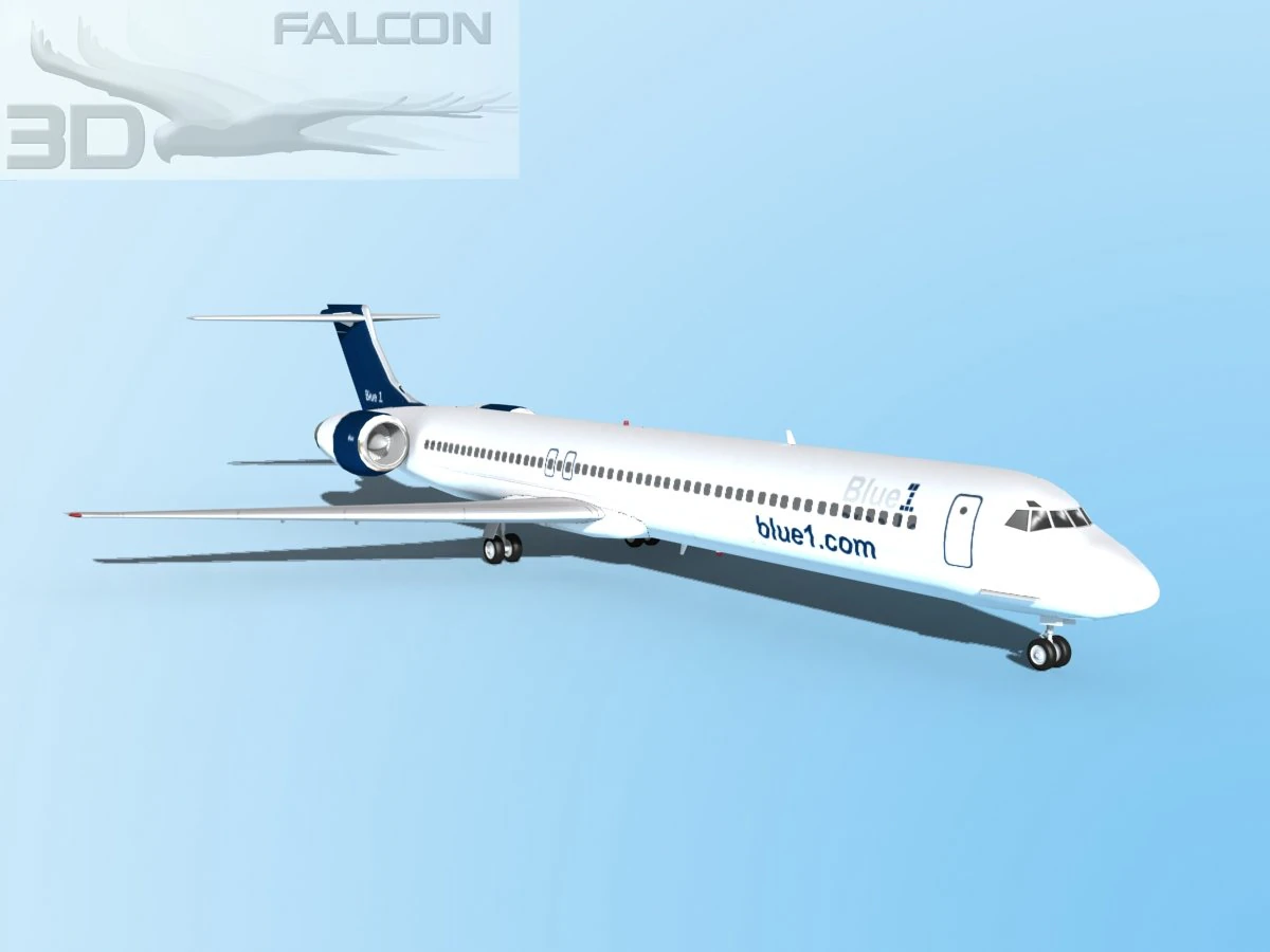 falcon3d md 80 blue1 3D Model .c4d .max .obj .3ds .fbx .stl .blend 