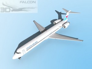 falcon3d md 80 croatia airlines 3D-Modell