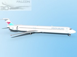 falcon3d md 80 croatia airlines 3Dモデル