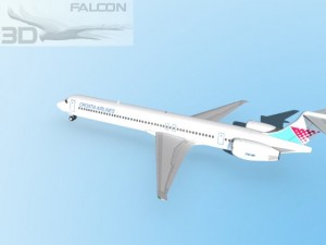 falcon3d md 80 croatia airlines 3Dモデル