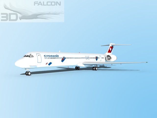 falcon3d md 80 crossair 3D Model .c4d .max .obj .3ds .fbx .stl .blend 