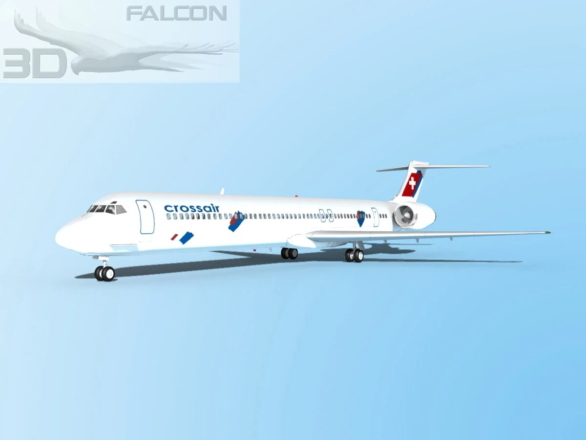 falcon3d md 80 crossair 3D Model .c4d .max .obj .3ds .fbx .stl .blend 