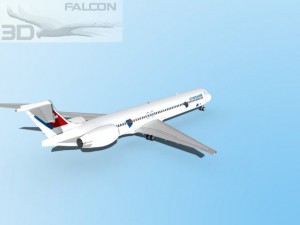 falcon3d md 80 crossair 3D Model