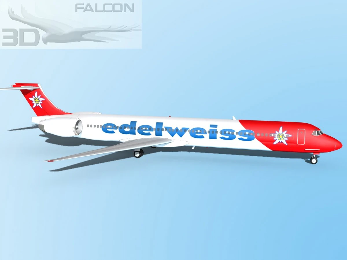 falcon3d md 80 edelweiss 3D Model .c4d .max .obj .3ds .fbx .stl .blend 