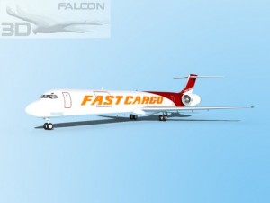 falcon3d md 80 fast cargo 3Dモデル