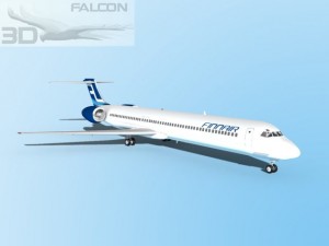 falcon3d md 80 finnair 3D Model