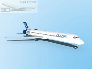 falcon3d md80 finnair Modello 3D