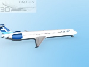 falcon3d md 80 finnair 3D Модель