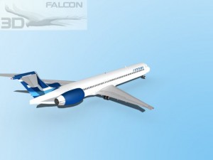 falcon3d md 80 finnair 3D Модель