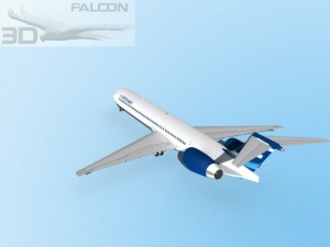 falcon3d md 80 finnair 3D Модель