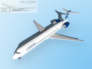 falcon3d md 80 finnair 3D Модель