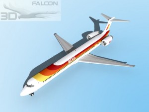 falcon3d md 80 iberia 3D Model