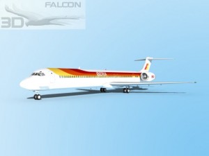 falcon3d md 80 iberia 3D Model