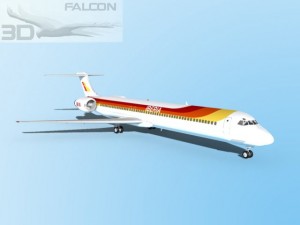 falcon3d md 80 iberia 3D Model