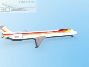 falcon3d md 80 iberia 3D Model