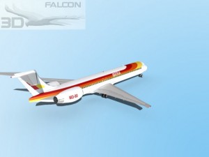 falcon3d md 80 iberia 3D Model