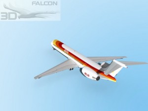falcon3d md 80 iberia 3D Model