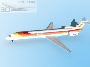 falcon3d md 80 iberia 3D Model