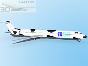 falcon3d md 80 itali airlines 3D Модель